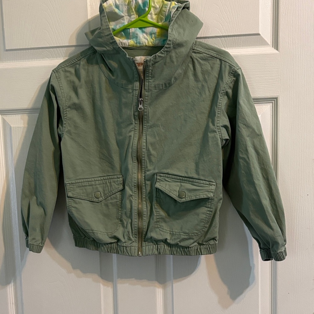 Cat & Jack Olive Green Hooded Raincoat
